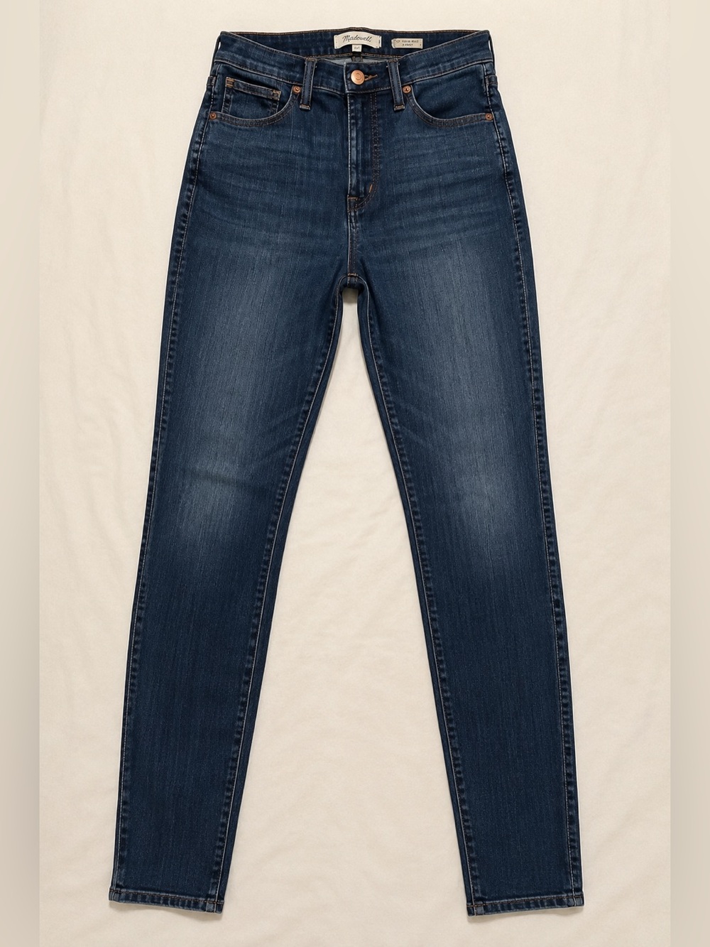 Madewell Tall 10” High-Rise Skinny Jeans Size 26T G7673 Dark Wash Denim